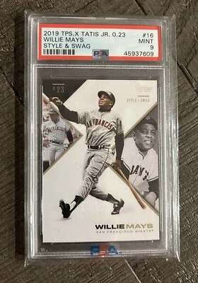 2019 WILLIE MAYS TPS. X TATIS JR. 0.23 STYLE & SWAG #16 MINT PSA 9 GOAT - Image 1 of 2