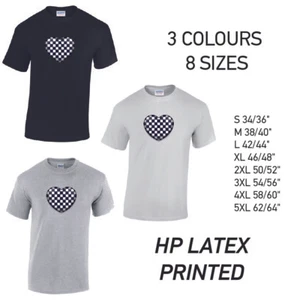 Schwarzes Herz Herren Baumwolle T-Shirt 3 Farben 5 Größen verfügbar bedruckt - Bild 1 von 6