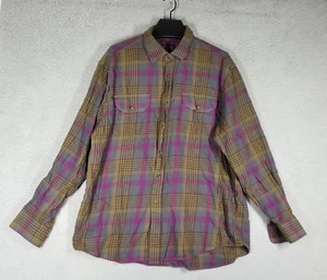Pendleton Shirt Mens XL Purple/Gray Plaid Cotton Wool Blend Pockets - Picture 1 of 9
