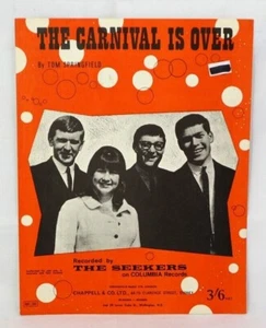 The Carnival Is Over The Seekers 1965 Sheet Music Collectable Australian Print - Bild 1 von 5