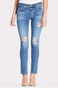 AG ADRIANO GOLDSCHMIED LEGGING ANKLE JEANS, DISTRESS, NWT, 27, SUPERSKINNYANKLE - Picture 1 of 12