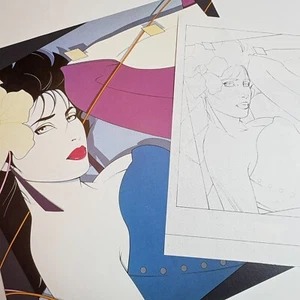 Patrick Nagel Vtg Print Duran Duran record sleeve Japan 2 Pages Pc Set Drawing - Picture 1 of 17