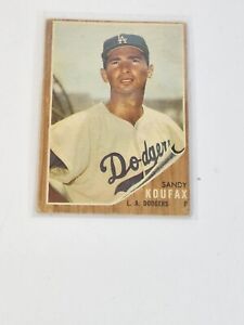 1962 Topps #5 Sandy Koufax Los Angeles Dodgers HOF No Creases