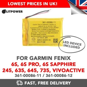 Battery for Garmin (361-00086-11/2) 6S 6S Pro 6S 245 265 635 645 735XT - UK! - Picture 1 of 1