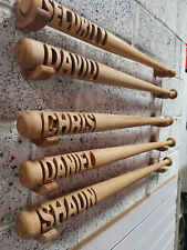 Custom Carved Baseball Bat Personalized gift for dad him man cave handmade wood