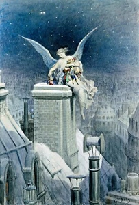 Estampado en lona de arte mural de Gustave Dore en Nochebuena - Imagen 1 de 1