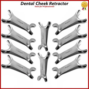 Mouth Opener Metal Cheek Lip Retractor Stainless Steel Dental Double-Head 10-PCS - Picture 1 of 4