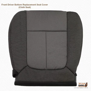 2009 2010 Ford F150 STX XL Front DRIVER Bottom GRAY Cloth Replacement Seat Cover - Picture 1 of 7