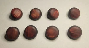 Vintage 8 Bakelite Brown Marbled 3/4" Sew Through Buttons Art Deco Style Shank - Picture 1 of 6