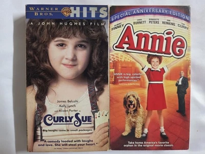 Curly Sue, Annie - VHS New James Belushi Kelly Lynch Tim Curry Tested+ Comedy  Foto 1 de 4
