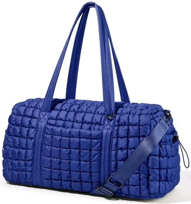 Quilted Travel Duffle Bag for Women Weekender Bag Large Puffer Overnight Bags... - Image 1 of 4