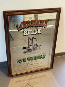 Cadre Miroir Whisky Louisiana Belle Bateau A Vapeur Grande Taille - Foto 1 di 10