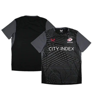 Sarazenen Rugby SS T-Shirt Kinder Castore Training Top - Neu