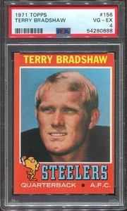 1971 Topps #156 Terry Bradshaw RC PSA 4 Pittsburgh Steelers HOF - Foto 1 di 1