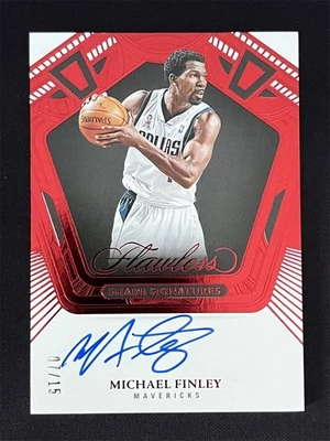 Assinaturas Panini Flawless Michael Finley #FSS-MFM Ruby Shade 2024-25 autografadas /15 - Imagem 1 de 2