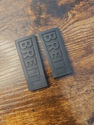 Auténtica correa de buceo Breitling OEM 24/20 mm negra con logotipo Caoutchouc de goma "CORTE"  Foto 1 de 4