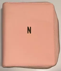 Kikki K Folio Organiser Pink 20cm X 24cm Gold Detail - Picture 1 of 12