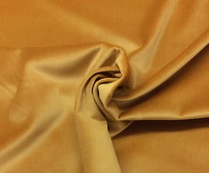 BALLARD DESIGNS SIGNATURE VELVET GOLD YELLOW FURNITURE FABRIC BY THE YARD 56"W - Picture 1 of 3