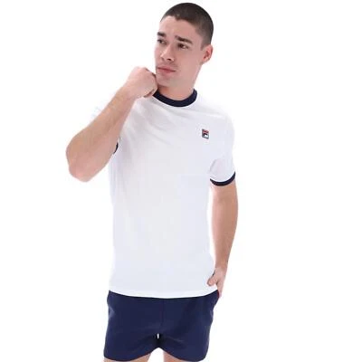 Fila Marconi Essential Ringer T-shirt White/Navy XL ONLY - Image 1 of 4