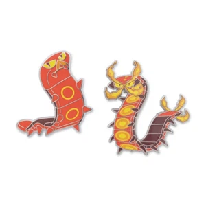 Sizzlipede & Centiskorch Pin Badges Pokemon Scarlet & Violet Nintendo Switch Neu - Bild 1 von 2