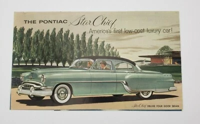1953 Pontiac Star Chief Deluxe quatro portas sedã baixo custo carro de luxo 53 - Imagem 1 de 4