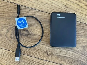 WD Elements WDBU6Y0020BBK 2TB Portable External Hard Disk USB 3.0 - Afbeelding 1 van 2