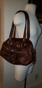 B. Makowsky Chocolate Brown Soft Leather Bag Purse Shoulder Bag Purse - Picture 1 of 8