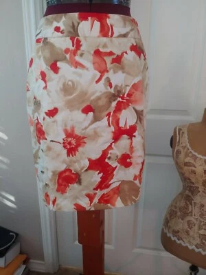 Evan-Picone Cotton, Spandex, Polyester, Multi Color Skirt, Size - 8P - Image 1 of 3