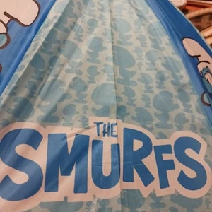 Smurf Umbrella Child Blue Aldi Exclusive HTF Unisex - Picture 1 of 4