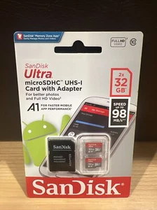 Karta pamięci 32GB Ultra MicroSDHC UHS-I 2-pak - szybka pamięć masowa - Zdjęcie 1 z 1