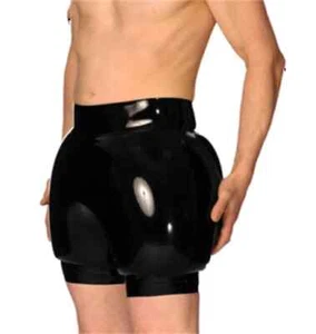 Pantaloncini gonfiabili uomo lattice doppio strato gomma nuoto mutande fetish BDSM - Foto 1 di 5