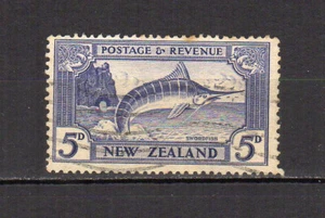 Nouvelle-Zélande 1935 poisson Espadon timbre oblitéré /TE3491 - Imagen 1 de 1