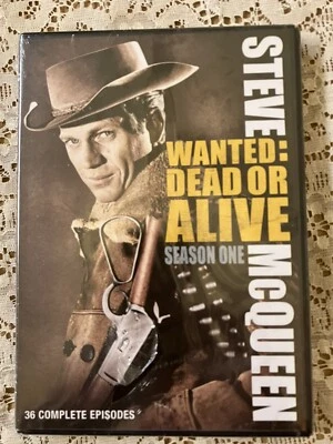 WANTED: DEAD OR ALIVE SEASON ONE NEW/SEALED 4 DVDS/36 EPISODES McQueen FREE SHIP - Image 1 of 2