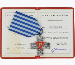 4398 DOCUMENTO DE LA SEGUNDA GUERRA MUNDIAL + MEDALLA CRUZ SOBREVIVIENTE DEL HOLOCAUSTO PRL AUSCHWITZ POLAONIA JUDÍA - Imagen 1 de 9