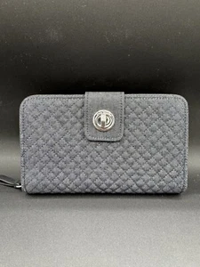 NWT Vera Bradley RFID Turnlock Wallet Performance Twill/Classic Navy/SRP$95 - Picture 1 of 4