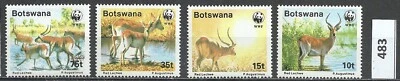 Botsuana 1988 Red Lechwe. Fauna/Mamíferos/Antílopes/WWF- Juego completo MNH Foto 1 de 2