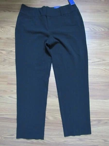APT. 9, WOMEN'S NEW BLACK POLY BL FLAT FRONT STRAIGHT LEG DRESS PANTS, SIZE 10 - Picture 1 of 9