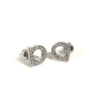 Salvatore Ferragamo 76 0123 Gancini rhinestone Accessories Pierce Metal Silver - Bild 1 von 6