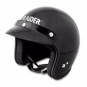Raider Journey Black Motorcycle ATV Adult Open Face Helmet Size Small NEW! - Foto 1 di 1