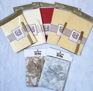 Kits de envoltura de regalo Lote de 7 cajas de regalo cinta tela envoltura pañuelos contenedor tienda Jolee - Imagen 1 de 12