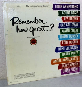 Remember How Great...? Various Artists 33RPM LP 1961 Columbia for Lucky Strike - Picture 1 of 9