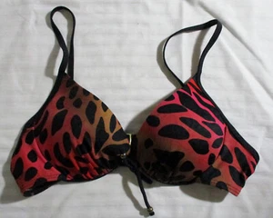 Athena Women's Animal Print Sz 14 Push Up Bathing Suit Bra Bikini Top - NWOT - Picture 1 of 5