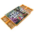 Serenelife Wooden Puzzle Board Rack Jigsaw Puzzle Table 4 Storage 22.05 Lbs