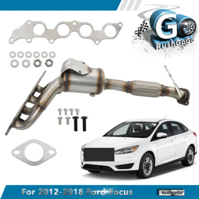 For Ford Focus 2.0L l4 2012-2018 Exhaust Manifold Catalytic Converter w/ Gaskets - Image 1 of 4