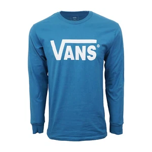 VANS HERREN OZEANBLAU LOGO T-SHIRT HEAVY WEIGHT TEE LANGARM - Bild 1 von 2