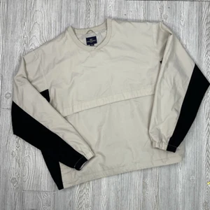 Vintage Dockers Golf Men's Size XXL 2XL Tan Black Pullover Jacket Windbreaker - Picture 1 of 10