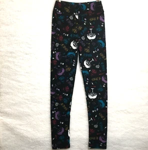 LuLaRoe leggings kids L/XL (7-10) candy jar dishes lollipop on black - Picture 1 of 4