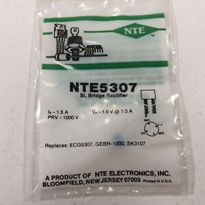 (3) NTE5307 Silicon Bridge Rectifier, 1.5A - Lot of 3