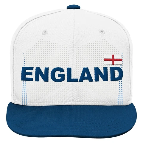 World Cup Soccer England Mens -Jersey Hook Flag Snapback, White, One Size Cover