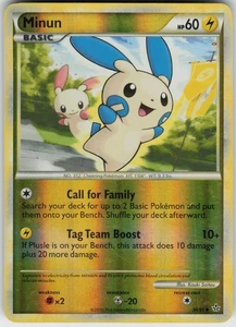 Played Reverse Holo Minun 34/95 Uncommon Unleashed - Picture 1 of 2